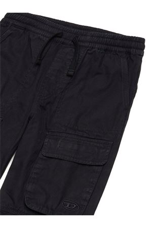 black cotton trousers DIESEL KIDS | J02057KXBIMK900